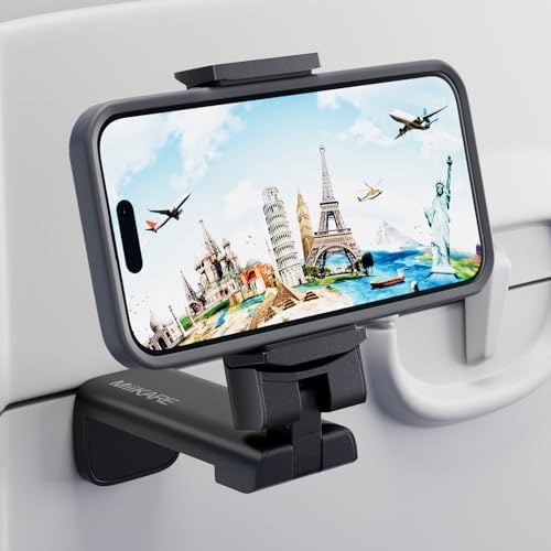 MiiKARE Airplane Phone Holder Mount, Black