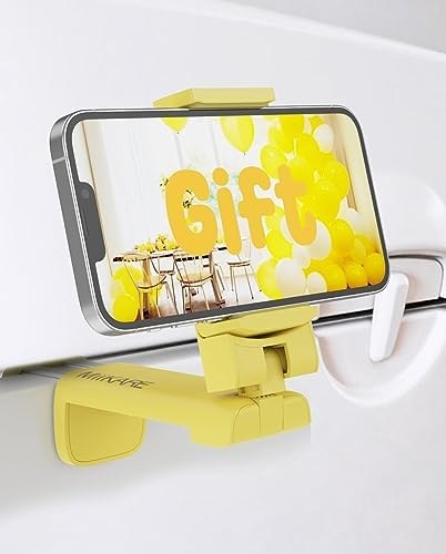 MiiKARE Airplane Phone Holder Mount, Yellow