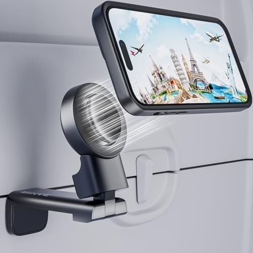 MiiKARE Magnetic Airplane Phone Holder for MagSafe, Black