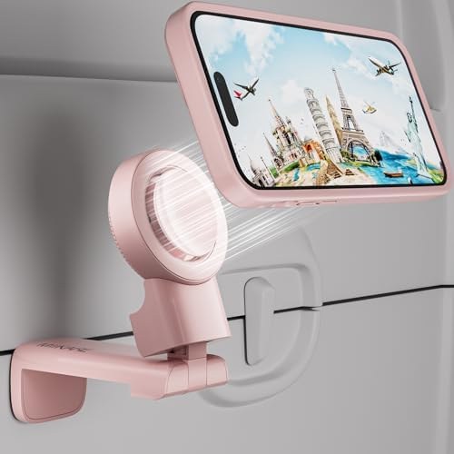 MiiKARE Magnetic Airplane Phone Holder for MagSafe, Light pink