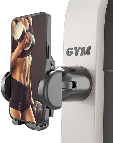 MiiKARE Magnetic Gym Phone Holder for MagSafe, Dual magnetic, clamp